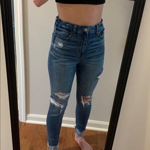 American eagle ripped jeggings